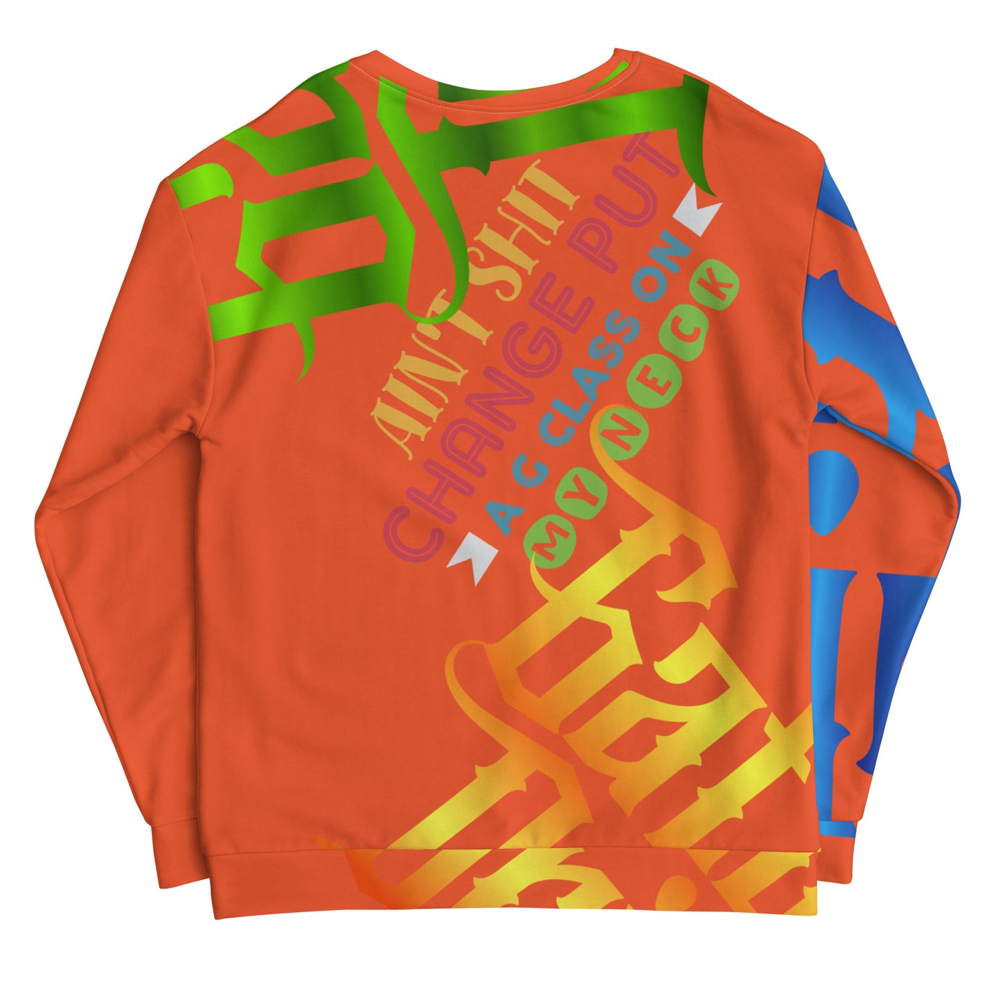 Outrageous Orange Gator Drip Exclusive Supa-Heavy Excess-Stunna Flex Alligator Playuz Limited Edition OG Multi-Logo Flawda Mane “Ain’t Shit Change Put A G-Class On My Neck” Unisex Playuz Sweatshirt