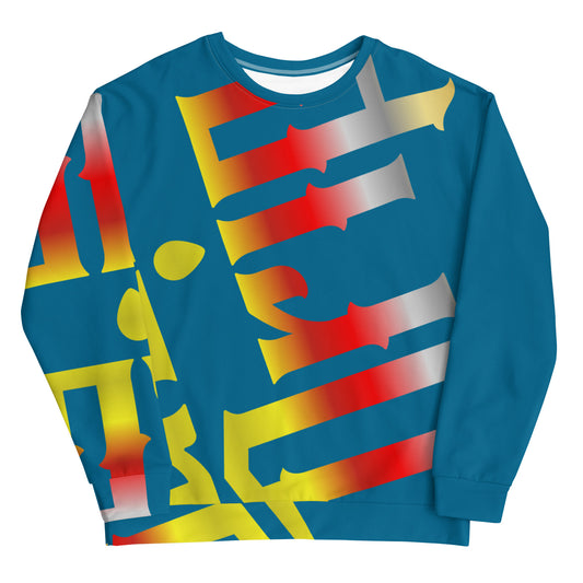 Cerulean Gator Drip Exclusive Supa-Heavy Excess-Stunna Flex Alligator Playuz Limited Edition OG Multi-Logo Flawda Mane “We Gunna Hustle Hard Til Tha Cemetary” Unisex Playuz Sweatshirt