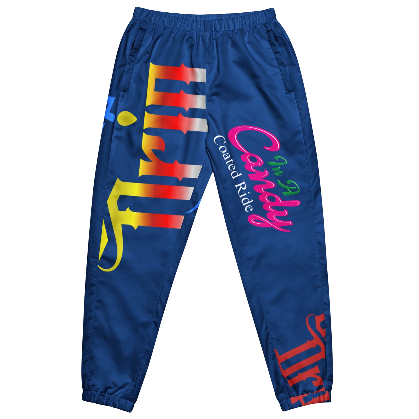 Dark Ceerulean Gator Drip Exclusive Supa-Heavy Excess-Stunna Flex Alligator Playuz Limited Edition OG Multi-Logo Flawda Mane “In A Candy Coated Ride” Unisex Playuz Track Pants