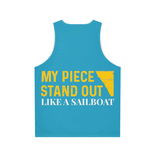 Turquoise Flawdawear Limited Edition OG Flawda Mane "My Piece Stand Out Like A Sailboat" Unisex Tank Playuz Top