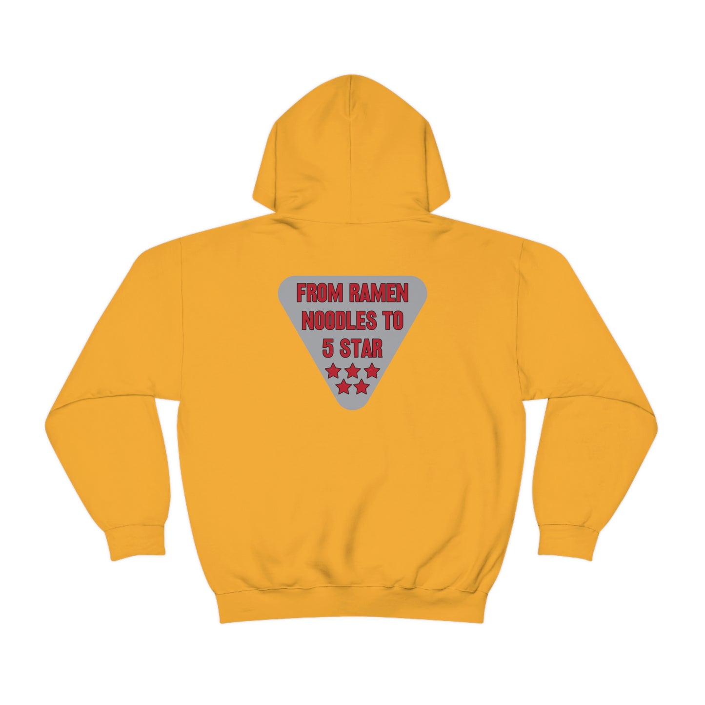 Gold Flawdawear Limited Edition OG Flawda Mane "From Ramen Noodles to 5 Star" Unisex Hooded Playuz Sweatshirt