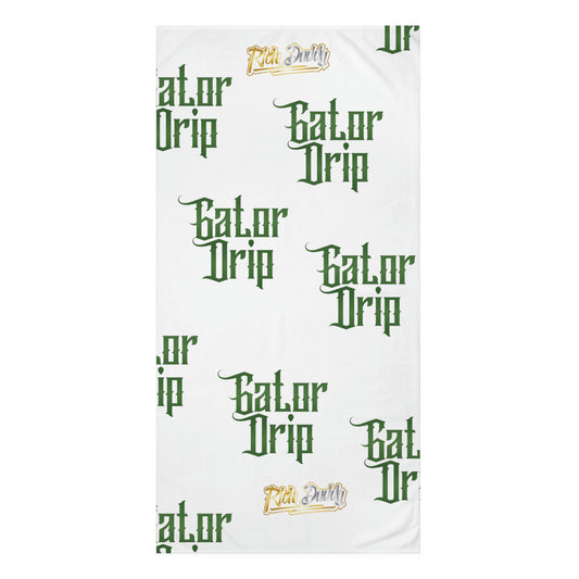 White Gator Drip Exclusive Supa-Heavy Excess-Stunna Hypa-Flex Limited Edition OG Rich Daddy "All White Collection" Mink-Cotton PlayuzTowel