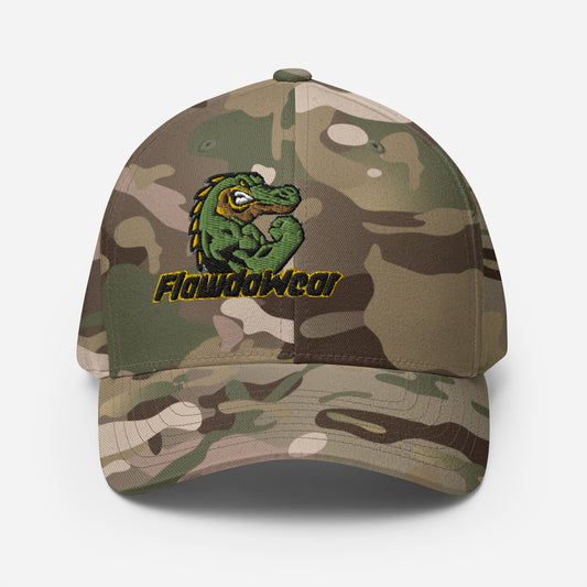 Multi-Camo/Green Flawdawear Flawda Mane Limited Edition OG 5 Fitted Playuz Cap