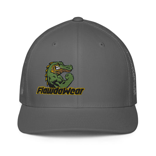 Charcoal Flawdawear Limited Edition OG Alligator Papuh Playuz Fitted Truckuz Playuz Cap