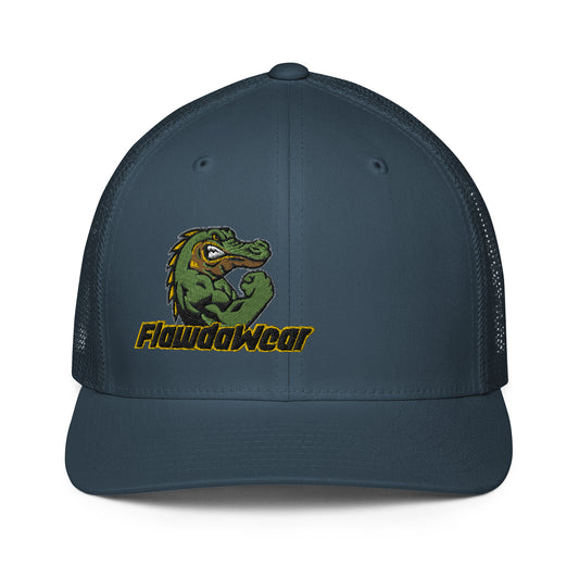 Navy Flawdawear Limited Edition OG Alligator Papuh Playuz Fitted Truckuz Playuz Cap