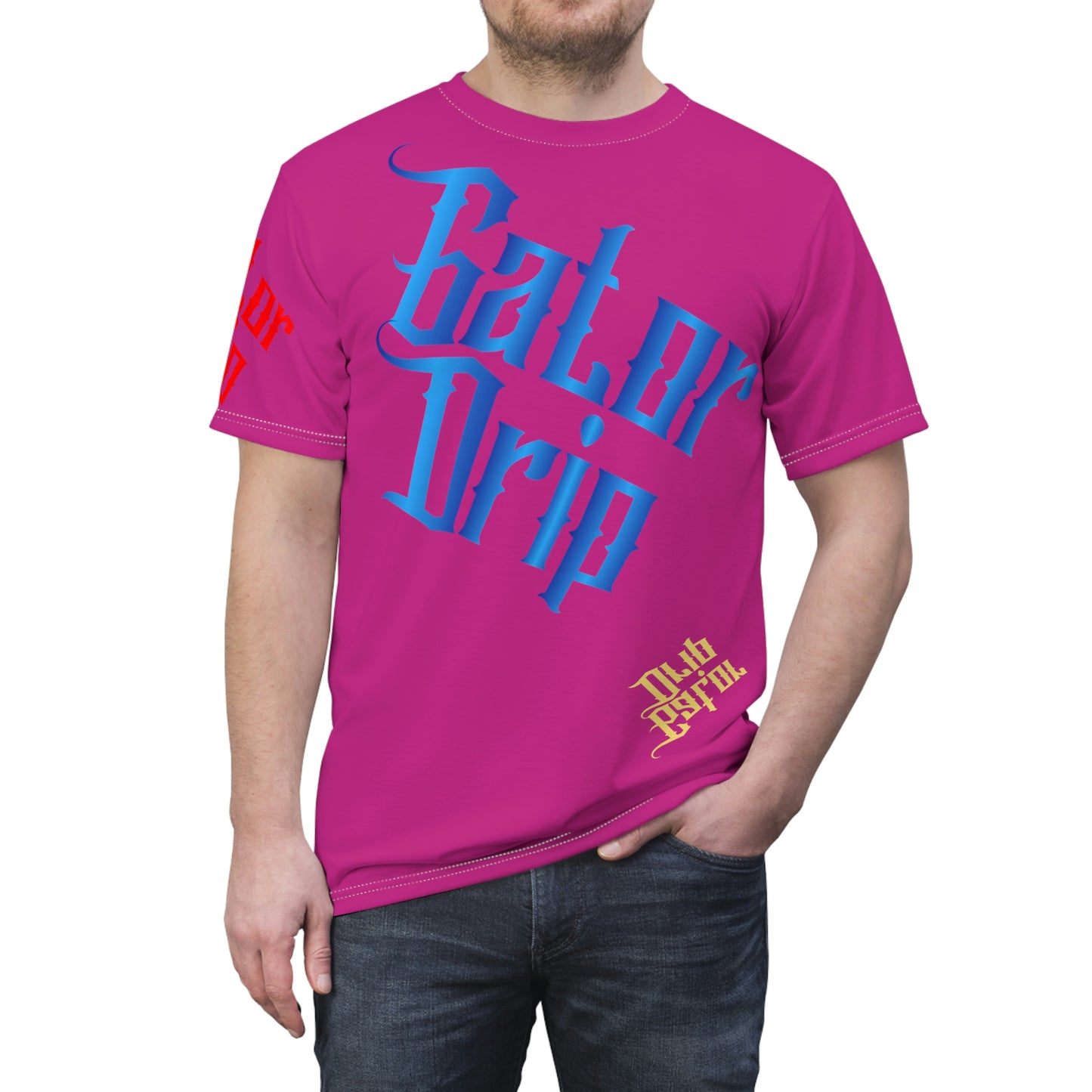 Pink Gator Drip Exclusive Supa-Heavy Excess-Stunna Flex Alligator Playuz Limited Edition OG Multi-Logo Rich Daddy “2 Get Thih Money Playuh Dig’n Trenches" Unisex Cut & Sew Playuz Tee