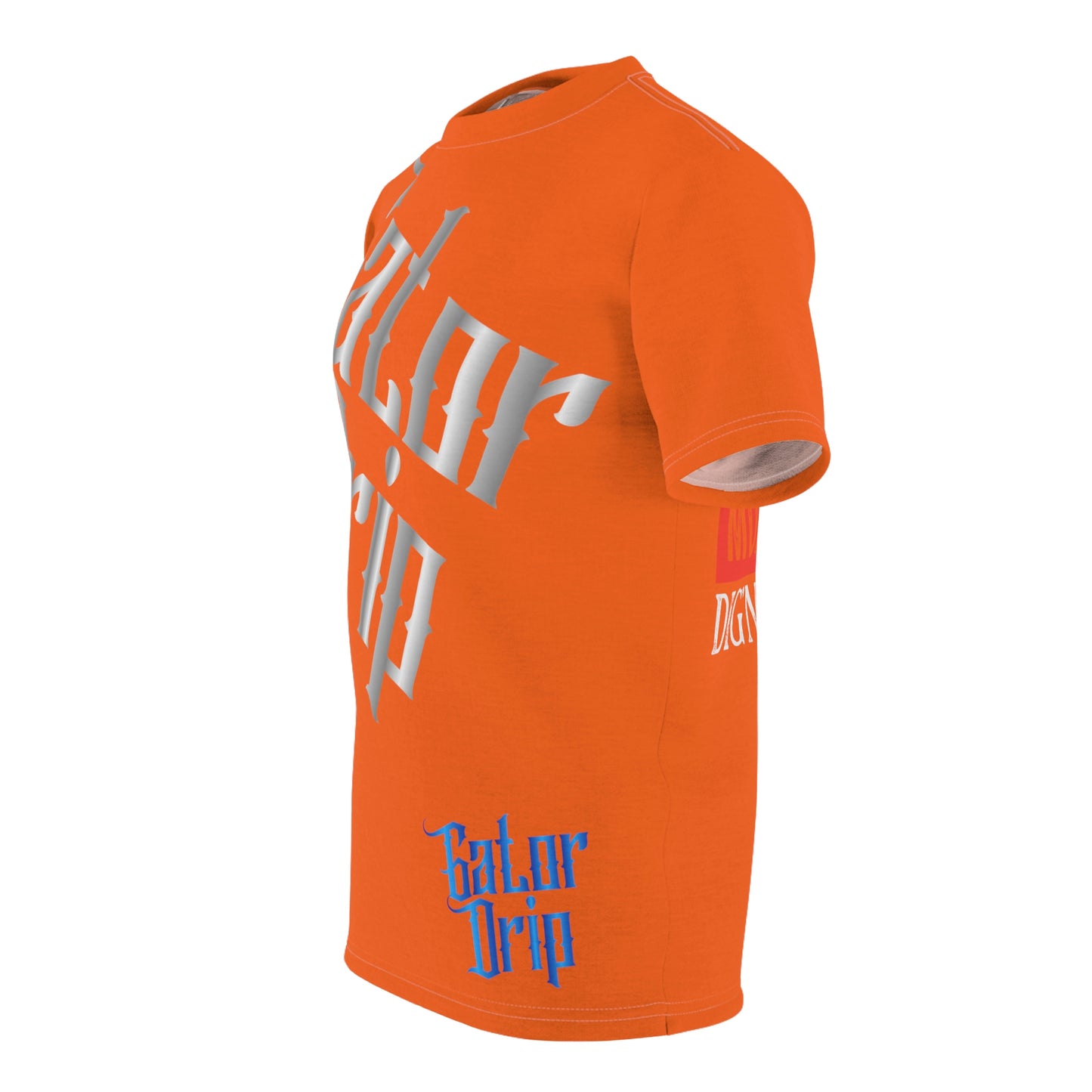 Orange Gator Drip Exclusive Supa-Heavy Excess-Stunna Flex Alligator Playuz Limited Edition OG Multi-Logo Rich Daddy “2 Get Thih Money Playuh Dig’n Trenches" Unisex Cut & Sew Playuz Tee