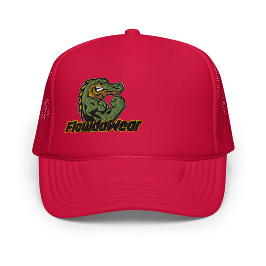 Red Flawdawear Flawda Mane Limited Edition OG Foam Trucka Playuz Hat