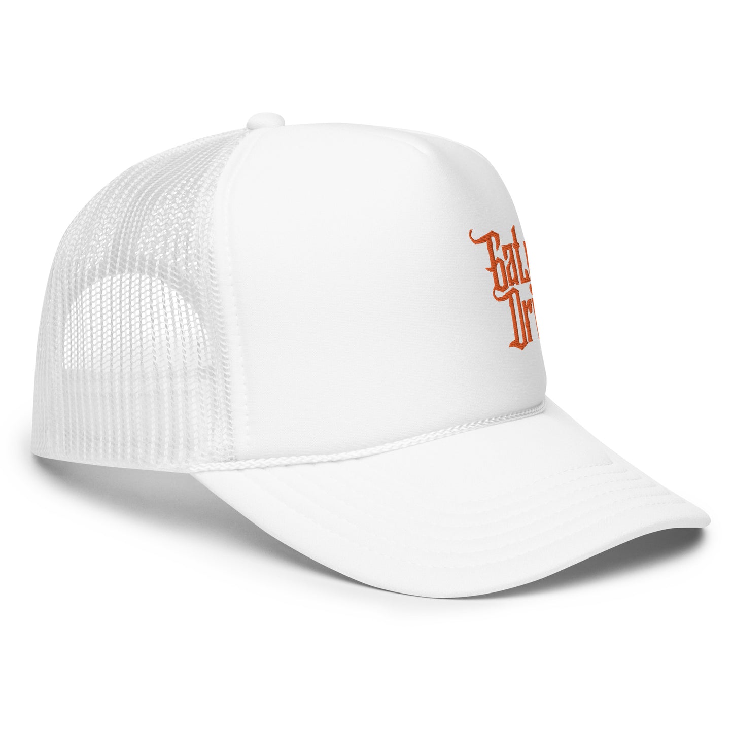 White Gator Drip Exclusive Supa-Heavy Excess-Stunna Hypa-Flex Alligator Playuz Limited Edition OG Orange Logo Foam Trucka Playuz Hat