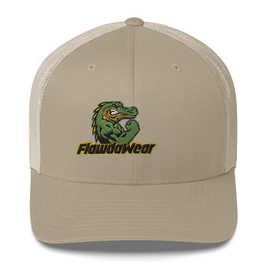 Khaki Flawdawear Limited Edition OG Alligator Papuh Playuz Retro Truckuz Playuz Hat
