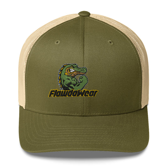 Moss/Khaki Flawdawear Limited Edition OG Alligator Papuh Playuz Retro Truckuz Playuz Hat