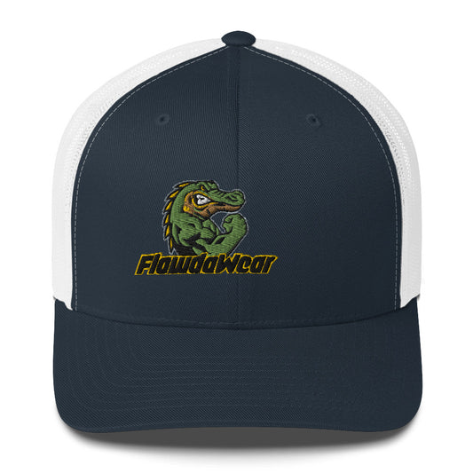 Navy/White Flawdawear Limited Edition OG Alligator Papuh Playuz Retro Truckuz Playuz Hat