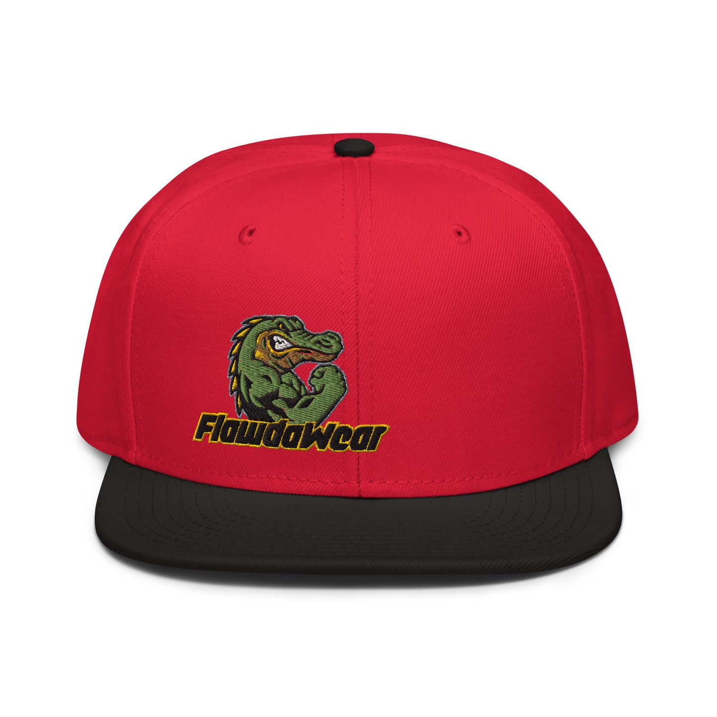 Black/Red/Red Flawdawear Limited Edition OG Alligator Papuh Playuz Snapback Otto Playuz Cap