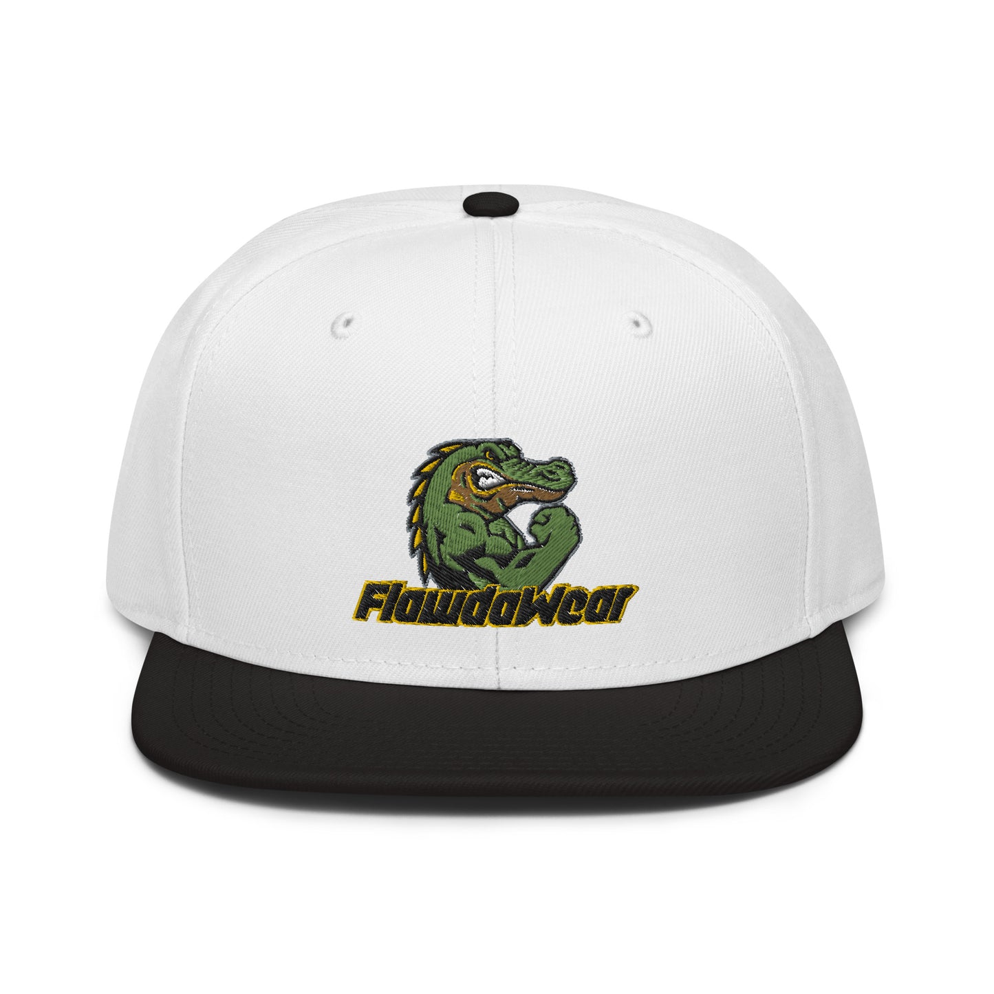 Black/White/White Flawdawear Limited Edition OG Alligator Papuh Playuz Snapback Otto Playuz Cap