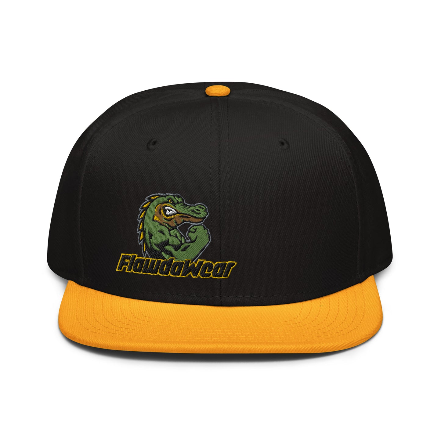 Gold/Black/Black Flawdawear Limited Edition OG Alligator Papuh Playuz Snapback Otto Playuz Cap