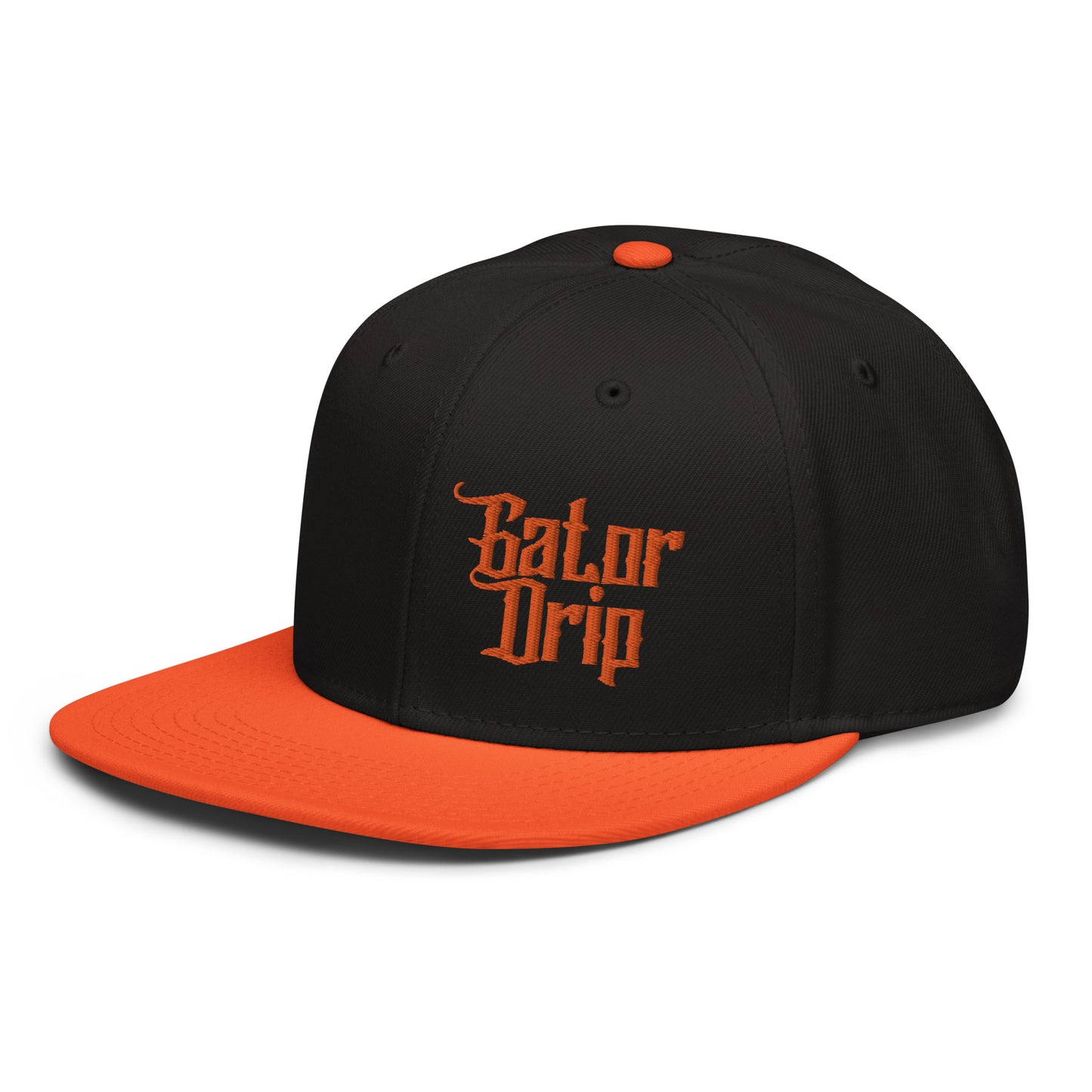 Orange/Black Gator Drip Exclusive Supa-Heavy Excess-Stunna Hypa-Flex Alligator Playuz Limited Edition OG Orange Logo Snapback Playuz Hat