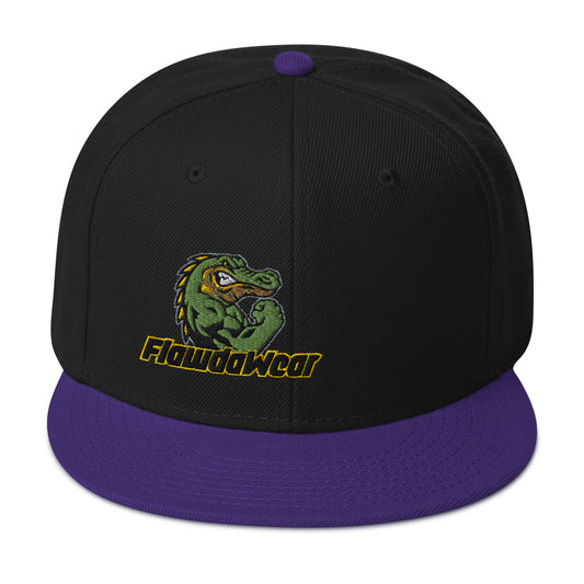 Purple/Black/Black Flawdawear Limited Edition OG Alligator Papuh Playuz Snapback Otto Playuz Cap