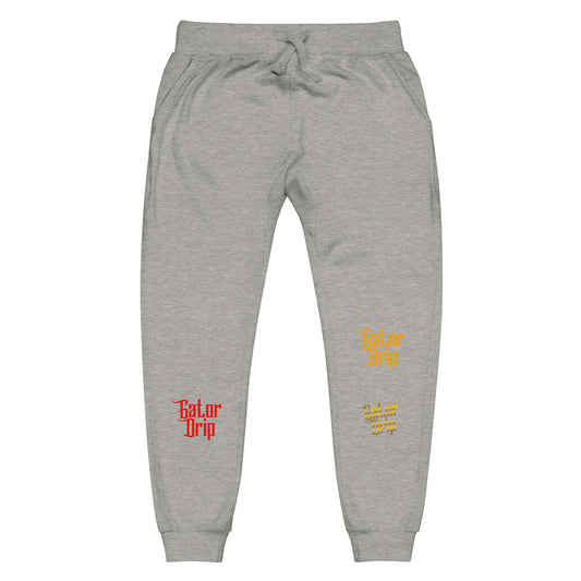 Carbon Grey Gator Drip Exclusive Supa-Heavy Excess-Stunna Flex Alligator Playuz Limited Edition OG Multi-Logo Logo Playuz Fleece Sweatpants