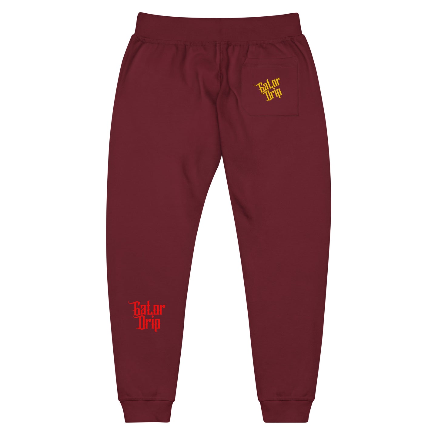 Maroon Gator Drip Exclusive Supa-Heavy Excess-Stunna Flex Alligator Playuz Limited Edition OG Multi-Logo Logo Playuz Fleece Sweatpants