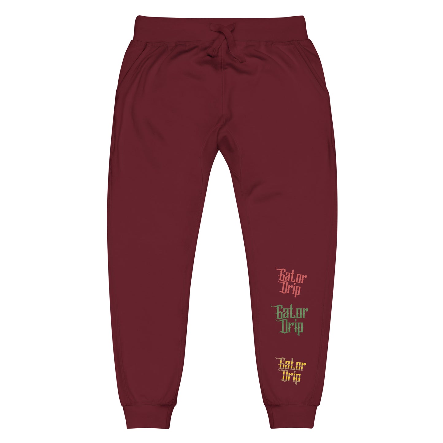 Maroon Gator Drip Exclusive Supa-Heavy Excess-Stunna Flex Alligator Playuz Limited Edition OG Multi-Logo Logo Playuz Fleece Sweatpants