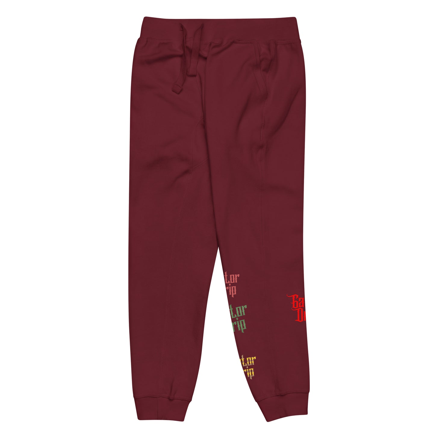 Maroon Gator Drip Exclusive Supa-Heavy Excess-Stunna Flex Alligator Playuz Limited Edition OG Multi-Logo Logo Playuz Fleece Sweatpants