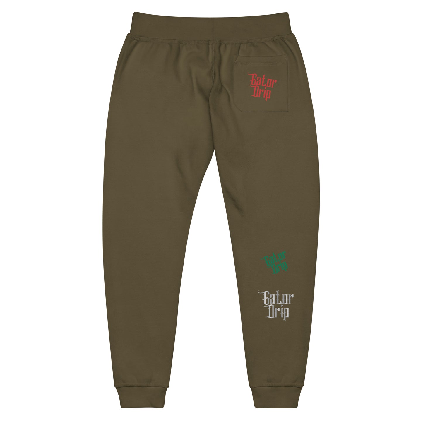 Military Green Gator Drip Exclusive Supa-Heavy Excess-Stunna Flex Alligator Playuz Limited Edition OG Multi-Logo Logo Playuz Fleece Sweatpants