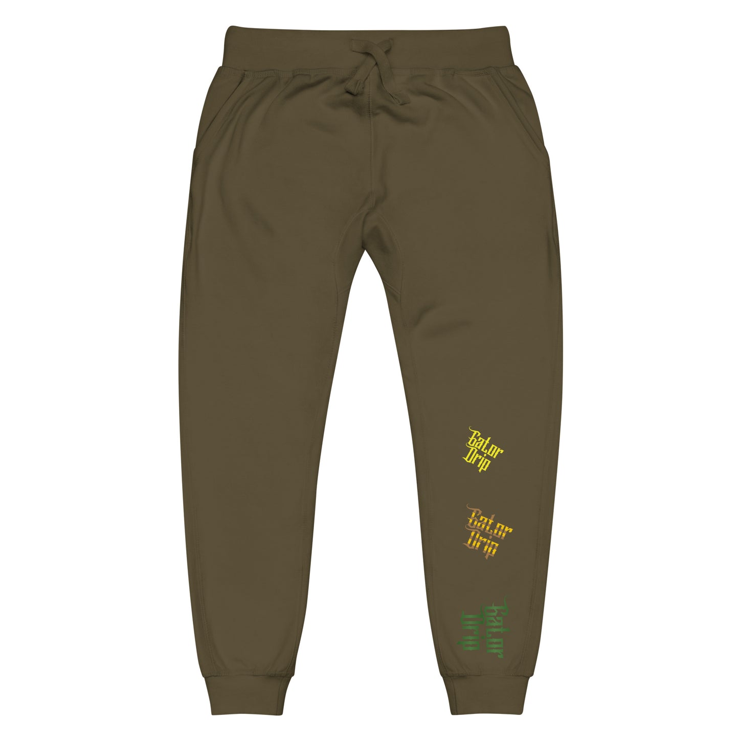 Military Green Gator Drip Exclusive Supa-Heavy Excess-Stunna Flex Alligator Playuz Limited Edition OG Multi-Logo Logo Playuz Fleece Sweatpants