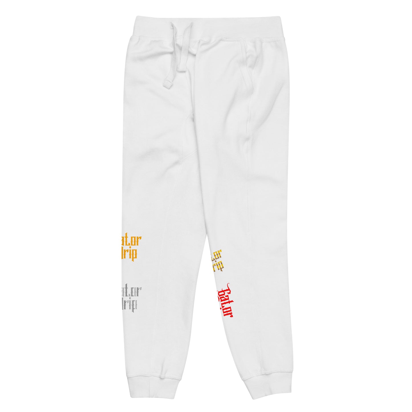 White Gator Drip Exclusive Supa-Heavy Excess-Stunna Flex Alligator Playuz Limited Edition OG Multi-Logo Logo Playuz Fleece Sweatpants