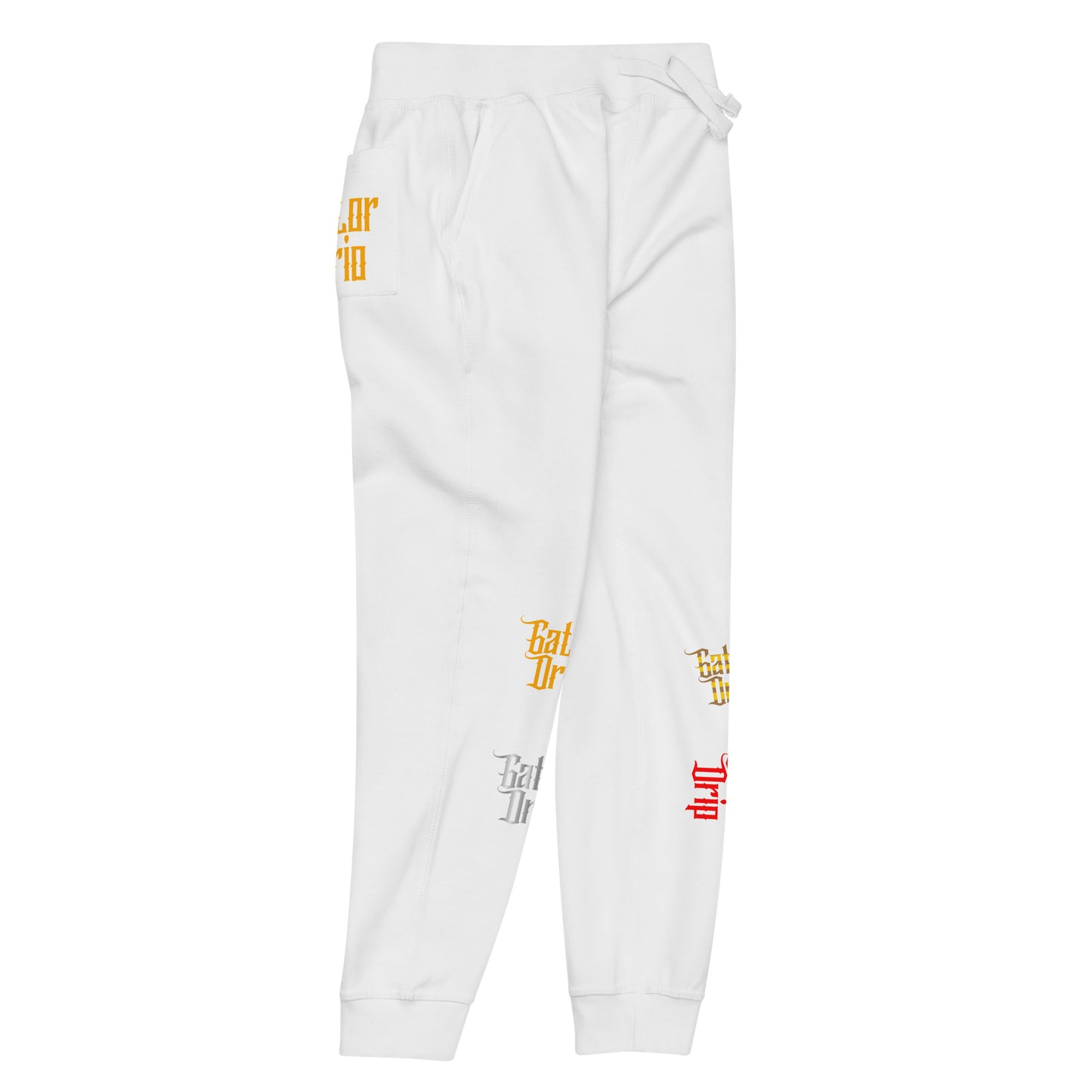 White Gator Drip Exclusive Supa-Heavy Excess-Stunna Flex Alligator Playuz Limited Edition OG Multi-Logo Logo Playuz Fleece Sweatpants