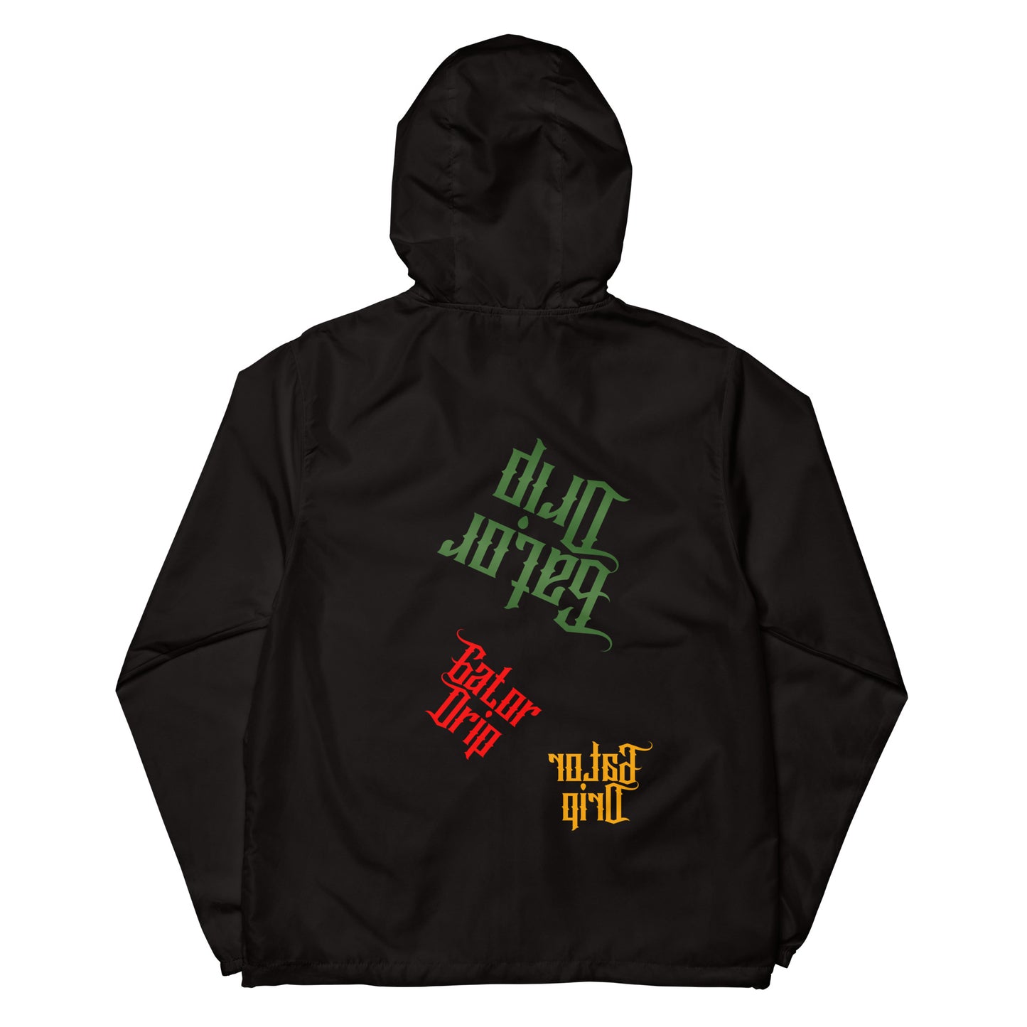 Black Gator Drip Multi-Logo Chopped Exclusive Supa-Heavy Excess-Stunna Flex Alligator Playuz Limited Edition OG Lightweight Zip-Up Playuz Windbreaker