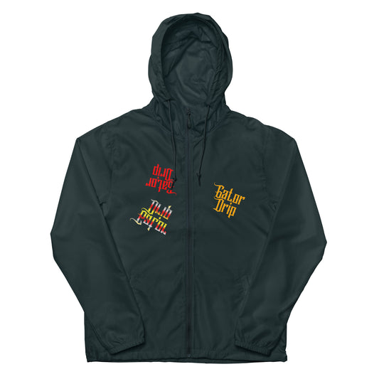 Navy Gator Drip Multi-Logo Chopped Exclusive Supa-Heavy Excess-Stunna Flex Alligator Playuz Limited Edition OG Lightweight Zip-Up Playuz Windbreaker