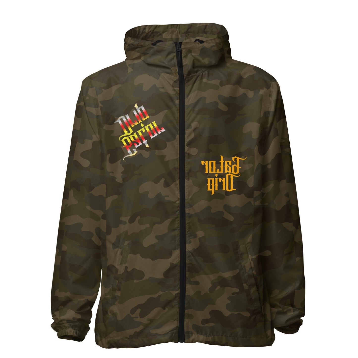 Camo Gator Drip Multi-Logo Chopped Exclusive Supa-Heavy Excess-Stunna Flex Alligator Playuz Limited Edition OG Lightweight Zip-Up Playuz Windbreaker