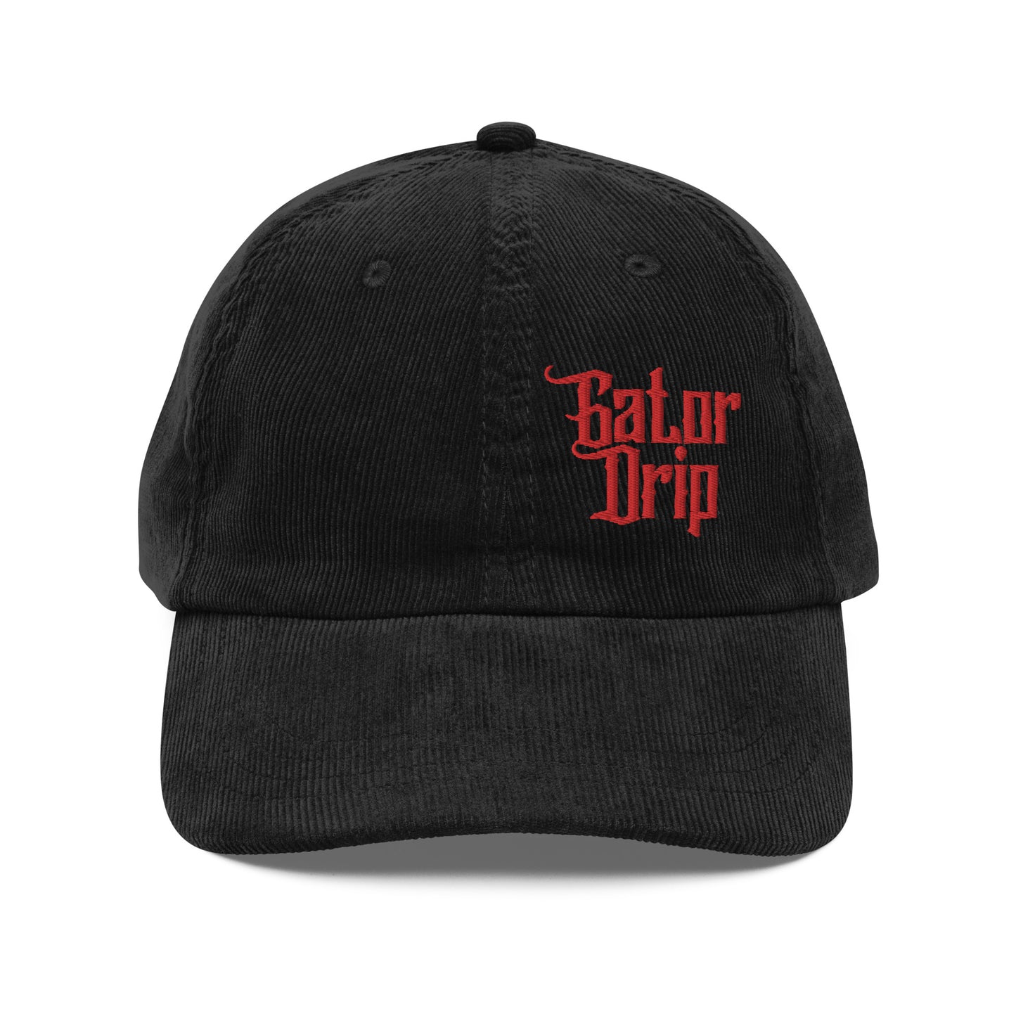 Black Gator Drip Exclusive Supa-Heavy Excess-Stunna Hypa-Flex Alligator Playuz Limited Edition OG Red Logo Vintage Corduroy Playuz Cap