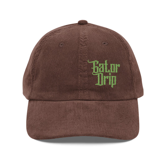 Brown Gator Drip Exclusive Supa-Heavy Excess-Stunna Hypa-Flex Alligator Playuz Limited Edition OG Kiwi Green Logo Vintage Corduroy Playuz Cap
